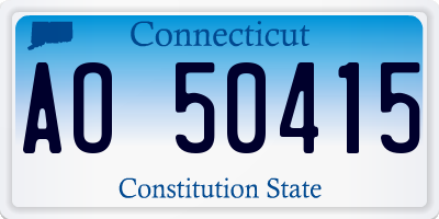 CT license plate AO50415