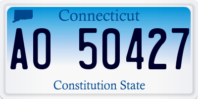 CT license plate AO50427