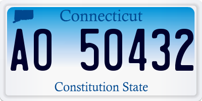 CT license plate AO50432