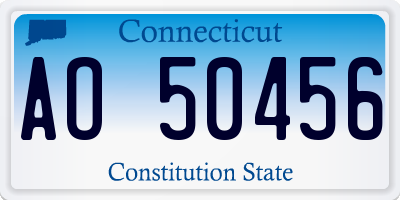 CT license plate AO50456