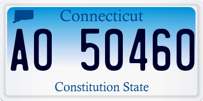 CT license plate AO50460