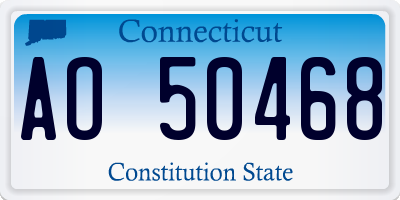 CT license plate AO50468