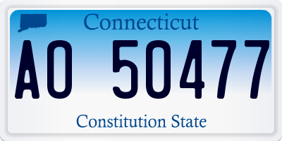 CT license plate AO50477