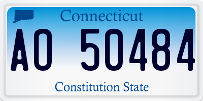 CT license plate AO50484