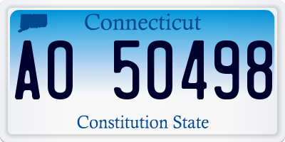 CT license plate AO50498