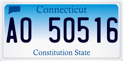 CT license plate AO50516