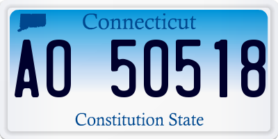 CT license plate AO50518