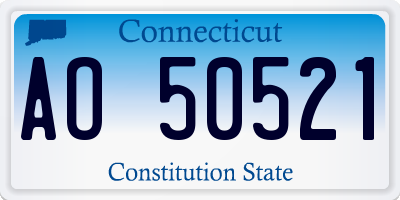 CT license plate AO50521