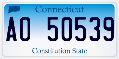 CT license plate AO50539