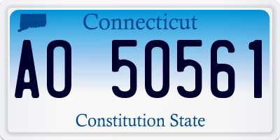 CT license plate AO50561