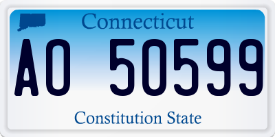 CT license plate AO50599
