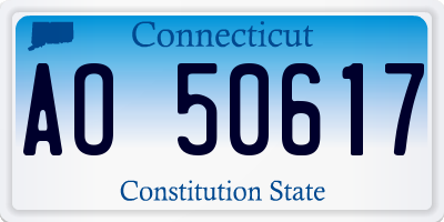 CT license plate AO50617