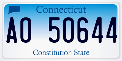 CT license plate AO50644