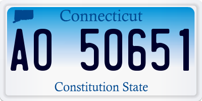 CT license plate AO50651