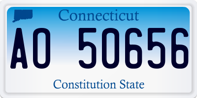 CT license plate AO50656