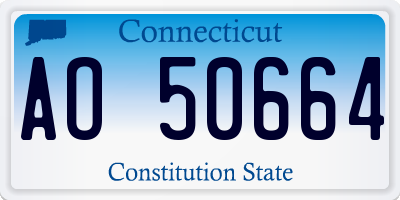CT license plate AO50664