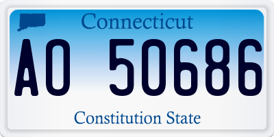 CT license plate AO50686