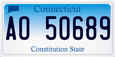 CT license plate AO50689