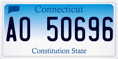 CT license plate AO50696