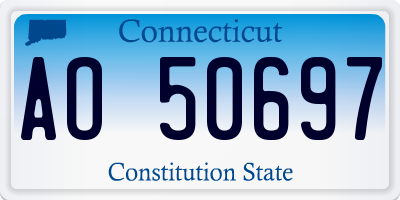 CT license plate AO50697