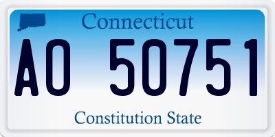 CT license plate AO50751