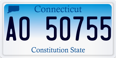 CT license plate AO50755