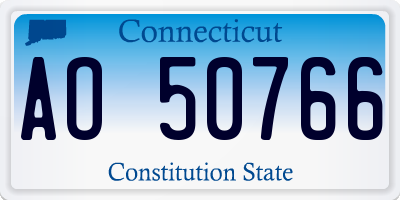 CT license plate AO50766