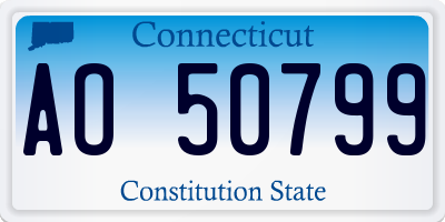 CT license plate AO50799