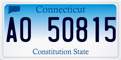 CT license plate AO50815