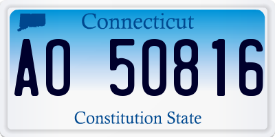 CT license plate AO50816