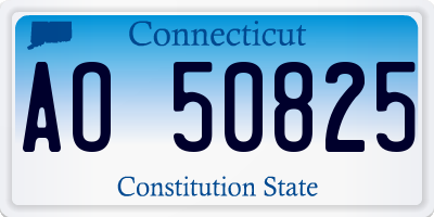 CT license plate AO50825