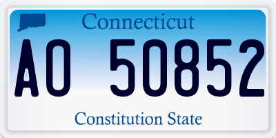 CT license plate AO50852