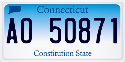 CT license plate AO50871