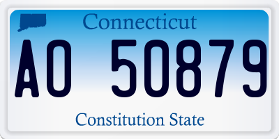 CT license plate AO50879