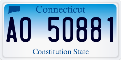 CT license plate AO50881