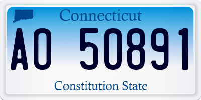 CT license plate AO50891