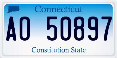 CT license plate AO50897