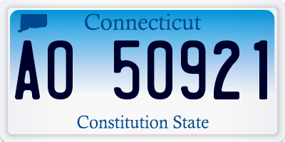 CT license plate AO50921