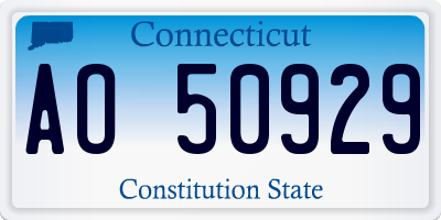 CT license plate AO50929