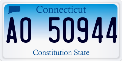 CT license plate AO50944
