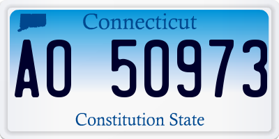 CT license plate AO50973