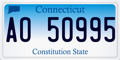 CT license plate AO50995
