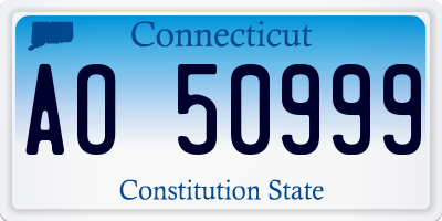 CT license plate AO50999