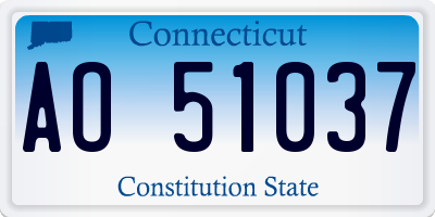 CT license plate AO51037