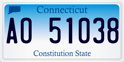 CT license plate AO51038