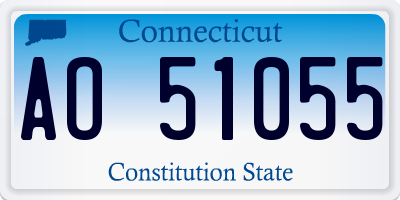 CT license plate AO51055
