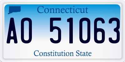 CT license plate AO51063