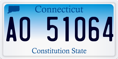 CT license plate AO51064