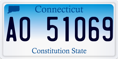 CT license plate AO51069