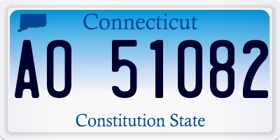 CT license plate AO51082
